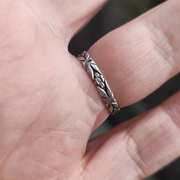 Handmade Sterling Silver 925 Black Jack Turquoise Ring Star Shot Size 6 - Picture 4 of 8